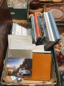 A tray of Jaguar and Land Rover books