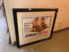 A framed and glazed film poster for Lee Marvin in Sgt Ryker