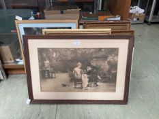 A large assortment of pictures on various subjects to include photographic prints, pastels, maps