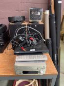 Assorted Hi-Fi items to include Roberts micro hi0fi, CD Walkman, Sony DVD player speakers etc.