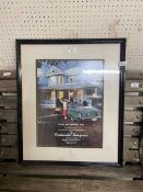 A framed and glazed advertising print for 'Continental Enterprises'