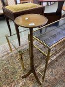 A turned mahogany torchiere stand by Reprodux