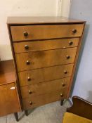 A mid-20th century G-Plan chest of six drawers