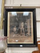 A framed and glazed engraving after W Mulready RA 'The Wolf and the Lamb'