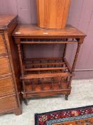 A Victorian mahogany Canterbury what not stand