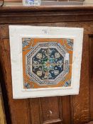 Four framed tiles