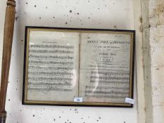Framed sheet music, Sweet Poll of Plymouth