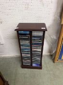 Rack and contents of music CDs