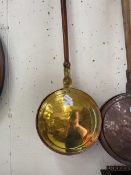 Copper and brass bed pan