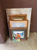 Collection of framed pictures
