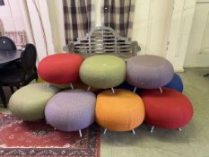 A set of eleven 2014 Allemuir A621 stools in various colours (11)