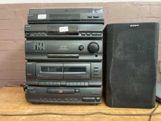A Sony hi-fi components system to include a Sony speaker
