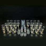 A COLLECTION OF ASSORTED MURANO DRINKING GLASSES.