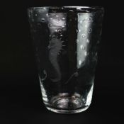 A RARE THOMAS WEBB SEAHORSE VASE.