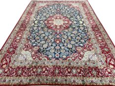 FINE PURE SILK KASHAN DESIGN CARPET.