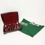 A CANTEEN OF MAPPIN & WEBB SILVER CUTLERY.