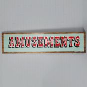 PAINTED FAIRGROUND SIGN.