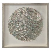 CONTEMPORARY SCHOOL ABALONE SHELL WALL ART.