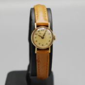 18CT GOLD JAEGER-LECOULTRE WRIST WATCH.