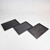WRIGHTS TRAYS, A SET OF 3.