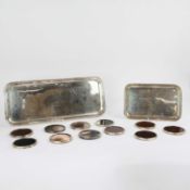 RALPH LAUREN SILVER PLATED SERVING TRAYS AND COASTERS (13).