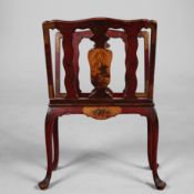 CHINOISERIE DECORATED READING RACK.