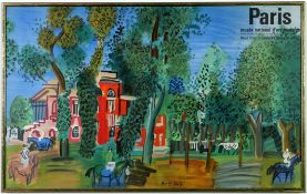 RAOUL DUFY. LE PADDOCK A DEAUVILLE. (d)