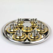 1990s ITALIAN INOX VEV VIGANO NUOVO STILE 2000 18/10 STAINLESS STEEL COFFEE SET.