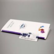 A COLLECTION OF FIVE CABOCHON GLASS-FLLED SAPPHIRES.