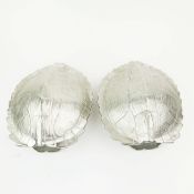 PALECEK TURTEL SHELL FORM WALL DECOR, A PAIR.
