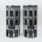1950S ITALIAN STYLE CERAMIC STICK STANDS, A PAIR.