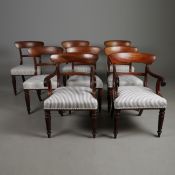 SET OF EIGHT WILLIAM IV MAHOGANY DINING CHAIRS (8).