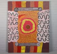 TESS NAPALJARRI ROSS (20TH CENTURY AUSTRALIAN ABORIGINAL). CEREMONY. (d)
