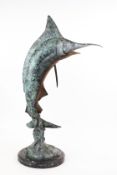 VERDIGRIS BRONZE MARLIN BY MARIUS.