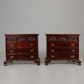PAIR OF 18TH CENTURY STYLE AMERICAN CHESTS (2).