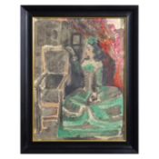 PABLO PICASSO. LA DAME EN ROBE VERTE. (d)