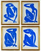 HENRI MATISSE. A SET OF FOUR BLUE NUDES.