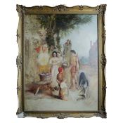 IN THE MANNER OF THOMAS FALCON MARSHALL (BRITISH 1818-1878). STREET SCENE WITH FIGURES.