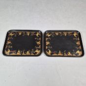 PAIR OF TOLEWARE TRAYS (2).