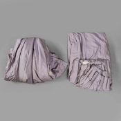 CURTAINS, A PAIR, LILAC/GREY.