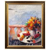 MICHEL PARADIS-SAUVAL (FRENCH B. 1937). BALCONY VIEW. (d)