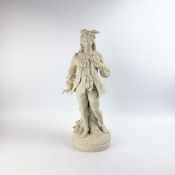 A 19TH CENTURY PARIAN WARE FIGURE OF A GENTLEMEN.