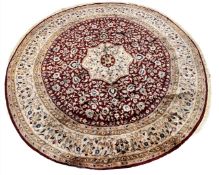 FINE KASHMIR CIRCULAR RUG.