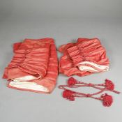 CURTAINS, A PAIR, CLARET.