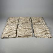 CURTAINS, 3 PAIRS. (6).