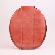 A LARGE ART DECO STYLE GLASS VASE.