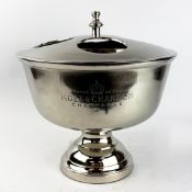 POLISHED METAL FOUR BOTTLE WINE COOLER.