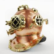 NOVELTY REPRODUCTION COPPER DIVERS HELMET.