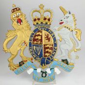 PAINTED METAL COAT OF ARMS.