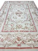 FINE SAVONNERIE DESIGN AUBUSSON CARPET.